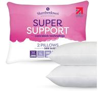 Slumberdown Cosy Nights Super Support Pillows 2 Pack - Firm & Supportive Pillow for Side Sleepers, Reduces Neck & Shoulder Pain | Foam Block, UK-Made, Non-Allergenic, Washable (48 x 74cm)