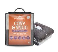 Slumberdown Luxury Heated Throw Blanket (130x160cm) - Reversible Sherpa & Fleece Electric Blanket with 10-Heat Settings & Timer | Energy Efficient (3p/hr), 2-Year Guarantee, Washable, Grey