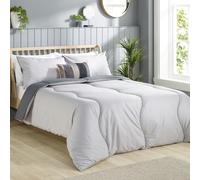 Slumberdown Coverless Duvet Double 4.5 Tog - Lightweight UK Made 2-in-1 Summer Duvet Reversible, Includes Matching Pillowcases, Non-Allergenic & Washable - Perfect Double Quilt for Hot Nights, Grey