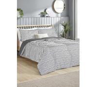 Slumberdown Coverless Comfort Printed Grey Stripe 10.5 Tog Duvet Grey