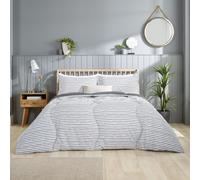 Slumberdown Coverless Duvet King Size 10.5 Tog - All-Year Round Breathable 2-in-1 Reversible Printed King Quilt | UK-Made, Pillowcases Included, Non-Allergenic & Washable, Grey