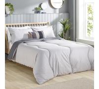 Slumberdown Coverless Duvet Double 4.5 Tog - Lightweight UK Made Reversible Summer Duvet, Includes 2 Matching Pillowcase, Non-Allergenic & Washable | Perfect Double Quilt for Hot Nights, Grey