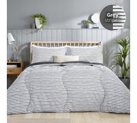 Slumberdown Coverless Comfort Printed Stripe Grey 10.5 Tog Duvet Multi