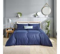 Slumberdown Coverless Duvet King Size 10.5 Tog - All-Year Round Breathable 2-in-1 Reversible Herringbone King Quilt | UK-Made, Pillowcases Included, Non-Allergenic & Washable, Navy