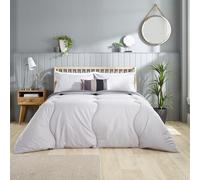 Slumberdown Coverless Duvet Single 9 Tog - 2-in-1 Embossed Design with Matching Pillow Case Reversible All Year Round Quilt - Soft, Hypoallergenic, Washable, Made in the UK, Grey (135 x 200cm)