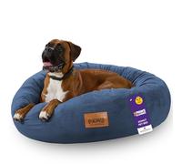 Paws for Slumber Donut Pet Bed, Extra Large, 85cm Diameter Slumberdown Navy XL