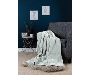 Slumberdown Duck Egg Elegantly Warm Luxury Heated Fleece Throw Mink