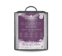 Slumberdown Elegantly Warm Heated Throw Blanket - Large Electric Blanket for Bed, Sofas & Settees, Fleece Blanket with 10-Heat Settings & Hourly Timer - Cosy & Snuggly, Washable, Pistachio (130 x 160)