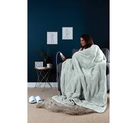 Slumberdown Elegantly Warm Luxury Electric Blanket Heated Throw In Green Green