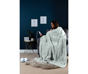 Slumberdown Elegantly Warm Luxury Electric Blanket Heated Throw In Green Green