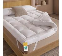 Slumberdown 10cm Box Quilted Super King Mattress Topper - Extra Deep & Breathable Topper with Elasticated Straps | Non-Allergenic, Machine Washable & 2-Year Guarantee (180 x 200cm)