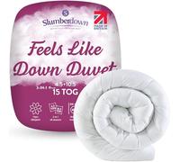 Slumberdown Feels Like Down 3-in-1 King Size Duvet 15 Tog - 4.5 + 9 Tog Combi Quilt for All-Year Round Comfort | UK-Made, Ultra Soft, Non-Allergenic & Washable (225 x 200cm)