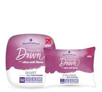 Slumberdown Feels like Down Double Duvet 10.5 Tog with 2 Bed Pillows | UK-Made, Ultra-Soft Microfibre Double Quilt, Non-Allergenic, Machine Washable, 2-Year Guarantee (200 x 200cm)
