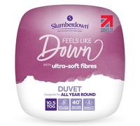Slumberdown Feels Like Down Single Duvet 10.5 Tog - Ultra Soft All-Year Round Single Quilt for Summer, Autumn & Winter | UK Made, Non-Allergenic & Washable (135 x 200cm)