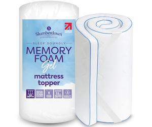 Slumberdown Gel Memory Foam Super King Mattress Topper - 5cm Pressure-Relief Pad for a Cool, Supportive & Comfortable Sleep | UK-Made, CertiPUR-Certified & Washable (180x200cm)