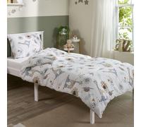 Slumberdown Kids Single Coverless Duvet 4.5 Tog - Animal Print Single Quilt with Matching Pillowcase | UK-Made, Reversible, Non-Allergenic, Washable (135 x 200cm)