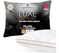 Slumberdown Luxury Crumb Pillow - Hotel Quality, Firm & Breathable Bed Pillow for Side Sleepers| UK-Made, Quilted Cover with Gusset, Non-Allergenic, Washable (43 x 69cm)