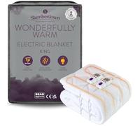 Slumberdown Luxury Electric Blanket King Size - Multi-Zone Dual Control Fleece Blanket with 9 Heat Settings | BEAB-Approved, Easy Fit Straps & Washable Heated Blanket (160 × 150cm)