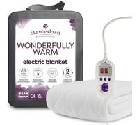 Slumberdown Luxury Electric Blanket Super King Size - Multi-Zone Single Control Fleece Blanket with 9 Heat Settings | BEAB-Approved, Easy Fit Straps & Washable Heated Blanket (160 × 170cm)