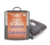 Slumberdown Charcoal Cosy & Snug Sherpa Fleece Heated Throw