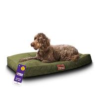 Slumberdown Luxury Padded Large Dog Bed (70 * 100 * 20cm) - Supportive, Cushioned & Washable Crate Mattress for Puppies, Dogs & Cats | Orthopedic, UK-Made, Non-Slip Base, Green