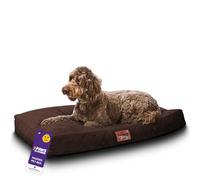 Slumberdown Luxury Padded Large Dog Bed (70 * 100 * 20cm) - Supportive, Cushioned & Washable Crate Mattress for Puppies, Dogs & Cats | Orthopedic, UK-Made, Non-Slip Base, Brown
