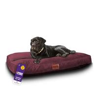 Slumberdown Luxury Padded XL Dog Bed (90 * 120 * 20cm) - Supportive, Cushioned & Washable Crate Mattress for Puppies, Dogs & Cats | Orthopedic, UK-Made, Non-Slip Base, Burgundy