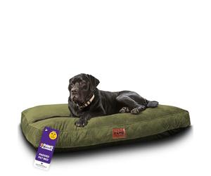 Slumberdown Luxury Padded XL Dog Bed (90 * 120 * 20cm) - Supportive, Cushioned & Washable Crate Mattress for Puppies, Dogs & Cats | Orthopedic, UK-Made, Non-Slip Base, Green