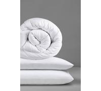 Slumberdown Made For You Two Duvet 4.5/10.5 Tog Duvet With 2 Pillows In White White