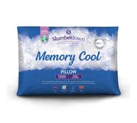 Slumberdown Memory Cool Foam Pillow 2 Pack Firm Support Side Sleeper Orthopaedic Pillows Cooling Pillow For Night Sweats 38X64Cm