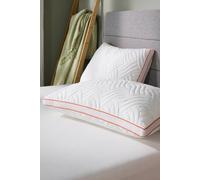 Slumberdown Memory Luxe Firm Support Pillow, 1 Pack In White White