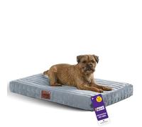 Slumberdown Orthopedic Dog Bed Medium - Supportive, Cushioned & Washable Crate Mattress for Dogs & Cats | UK-Made, Joint & Pressure Relief, Edge-to-Edge Support, Grey