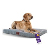 Slumberdown Orthopedic Large Dog Bed - Supportive, Cushioned & Washable Crate Mattress for Dogs & Cats | UK-Made, Joint & Pressure Relief, Edge-to-Edge Support, Grey