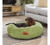 Slumberdown Paws For Slumber Donut Pet Bed, Green, Large, 75Cm Diameter