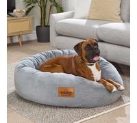 Slumberdown Paws For Slumber Donut Pet Bed, Grey, Extra Large, 85Cm Diameter