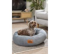 Slumberdown Paws For Slumber Donut Pet Bed, Medium, 65Cm Diameter In Grey Grey M