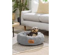 Slumberdown Paws For Slumber Donut Pet Bed, Small, 55Cm Diameter In Grey Grey
