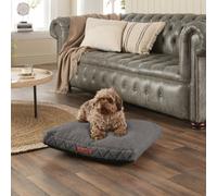 Slumberdown Sherpa Dog Bed Small Washable - Raised Anti Anxiety Calming Cat/Puppy Bed, Dog Crate Mattress for Small Pets, Kids & Adults - Anti Slip Human Dog Beds, Soft Removable Cover, Light Grey