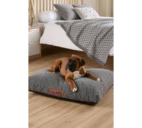 Slumberdown Sherpa Dog Bed Medium Washable - Raised Anti Anxiety Calming Cat/Puppy Bed, Dog Crate Mattress for Small/Medium Pets & Adults - Anti Slip Human Dog Beds, Soft Removable Cover, Light Grey