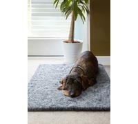Slumberdown Vet Fleecy Pet Mat Large (90 x 60cm) - Ultra-Soft, Quick-Dry & Non-Slip Vet Bedding for Dogs, Puppies & Cats | UK-Made, Breathable, Non-Allergenic, Washable, Grey