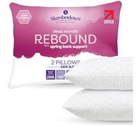 Slumberdown Rebound Quilted Pillows 2 Pack Hotel Quality Thick & Bouncy Firm Bed Pillow for Back and Side Sleepers - Non-Allergenic, UK-Made Machine Washable, Packaging May Vary (48 x 74cm)