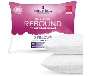 Slumberdown Pillows 2 Pack Hotel Quality - Firm, Plump Hypoallergenic Pillows for Back & Side Sleepers, Sleep Better. Feel Better