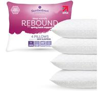 Slumberdown Rebound Pillows 4 Pack - Firm, Plump Hypoallergenic Pillows for Back & Side Sleepers, Soft Touch Comfort, Ideal for Multiroom Use