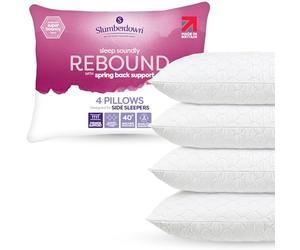 Slumberdown Pillows 4 Pack Hotel Quality - Firm, Plump Hypoallergenic Pillows for Back & Side Sleepers, Sleep Better. Feel Better