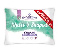 Slumberdown Pregnancy V Shaped Pillows with Pillowcase 2 Pack - Orthopedic Support for Maternity, Reading & Sitting Up in Bed | UK-Made, Non-Allergenic Cover & Washable (84 x 35cm)