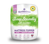 Slumberdown Anti Allergy Mattress Topper Kingsize Bed - Allergy UK Approved Anti Bacterial Bed Topper for Allergy Sufferers | OEKO-TEX Certified, UK-Made, Washable (150 x 200cm)