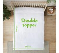 Slumberdown Anti Allergy Mattress Topper Double Bed - Allergy UK Approved Anti Bacterial Bed Topper for Allergy Sufferers | OEKO-TEX Certified, UK-Made, Washable (135 x 190cm)