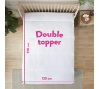 Slumberdown Sleep Soundly Mattress Topper Double Bed - Soft & Non-Slip Mattress Cover Ideal for Caravan, Campervan, Guest Sofa Bed Reviver - Comfortable, Machine Washable, Hypoallergenic (135 x 190cm)