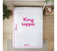 Slumberdown Sleep Soundly Mattress Topper Kingsize Bed - Soft & Non-Slip Mattress Cover Ideal for Caravan, Campervan, Guest Sofa Bed Reviver - Comfortable, Machine Washable, Hypoallergenic (150 x 200)