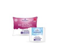 Slumberdown Sleep Soundly Rebound Pillow 2 Pack With Free Pillow Protector Pair White